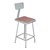 6300 Square Stool w/ Backrest – Fixed Height (18" H)
