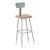 6300 Square Stool w/ Backrest – Adjustable Height (31" - 39" H)