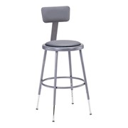 6400 Padded Stool w/ Backrest