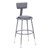 6400 Padded Stool w/ Backrest - Shown w/ adjustable height legs