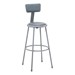 6400 Padded Stool w/ Backrest - Fixed Height (30" H)