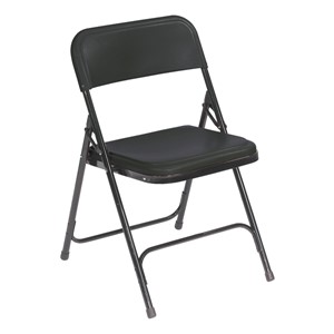 800 Series Plastic Folding Chair - Black