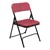 800 Series Plastic Folding Chair - Burgundy seat w/ black frame
