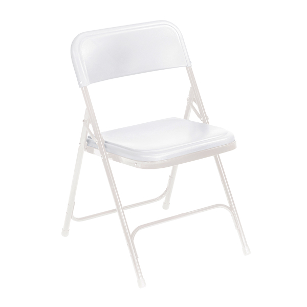 800 Series Plastic Folding Chair - White