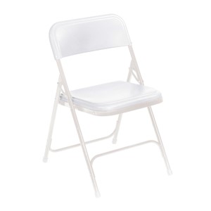800 Series Plastic Folding Chair - White