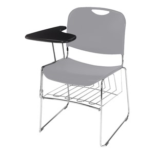 8500 Series Tablet Arm Chair - Shown w/ optional book rack