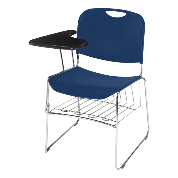 8500 Series Tablet Arm Chair - Shown w/ optional book rack