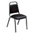 9100 Stack Chair - Black vinyl w/ black frame