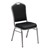 9300 Stack Chair - Vinyl Upholstered Seat - Black vinyl w/ Silvervein frame