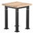 Aero-Lift Table w/ Butcher Block Top (24" W x 24" L)