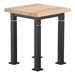Aero-Lift Table w/ Butcher Block Top (24" W x 24" L)