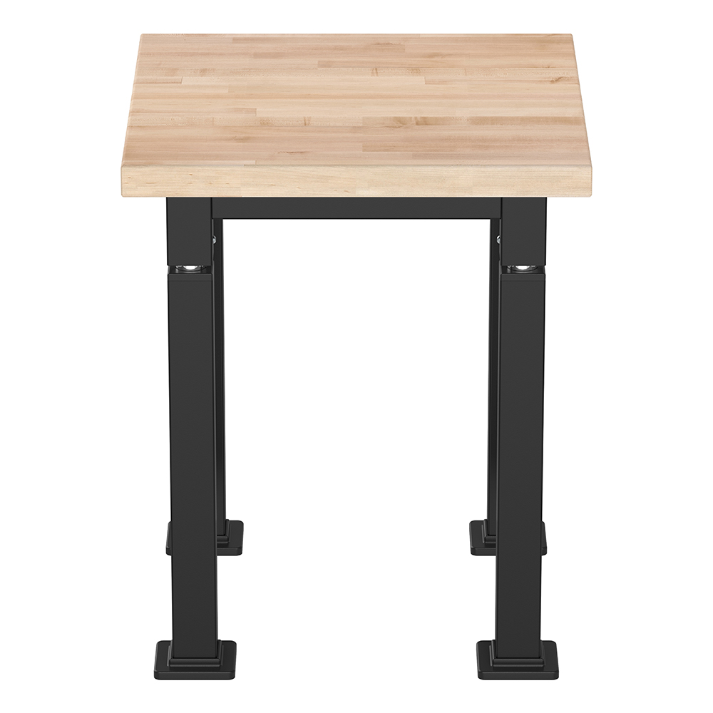 Aero-Lift Table w/ Butcher Block Top (24" W x 24" L)