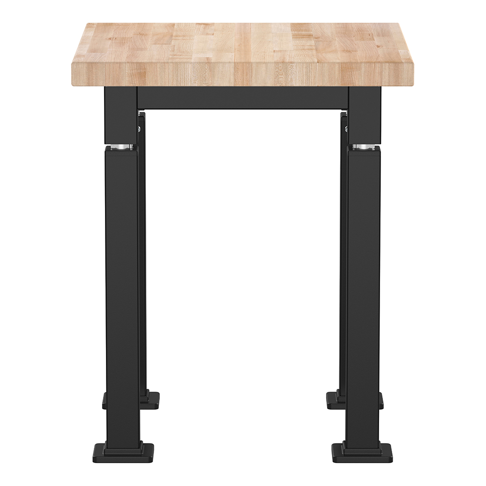 Aero-Lift Table w/ Butcher Block Top (24" W x 24" L)