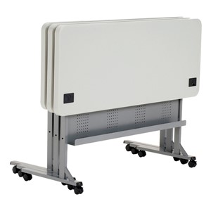 Flip & Store Blow-Mold Table - Multiple units shown flipped up