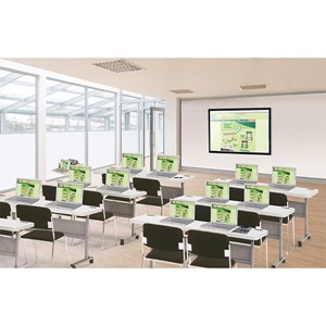 Flip & Store Blow-Mold Table w/ Two 8600 Series Padded Stack Chairs