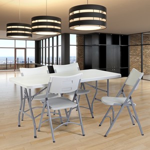 Lightweight Plastic Top Folding Table (30" W x 60" L)