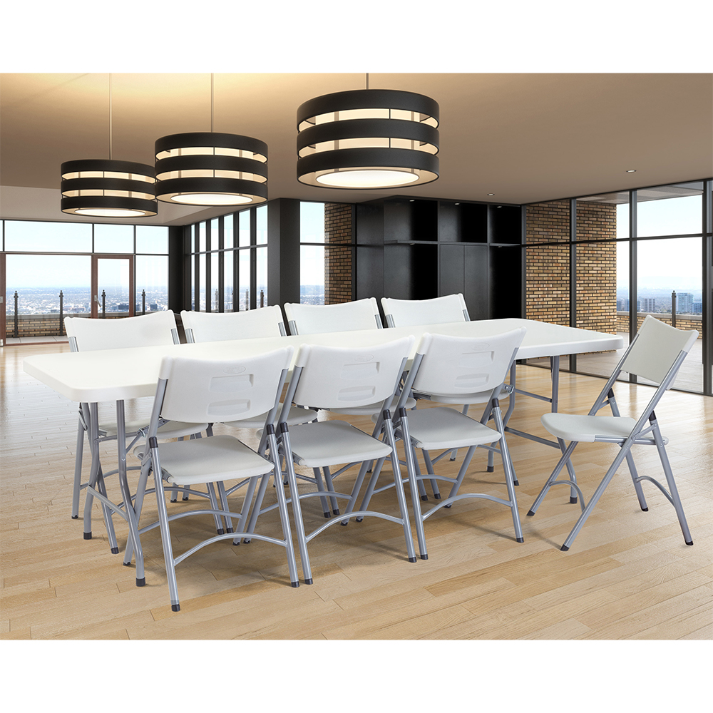 Lightweight Plastic Top Folding Table (30" W x 96" L)