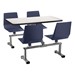 Cluster Swivel Booth w/ Whiteboard Top