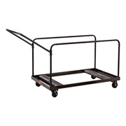 Edge-Stacking Round Folding Table Truck