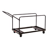 Edge-Stacking Round Folding Table Truck