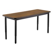 Adjustable-Height Steel Frame Utility Table w/ Laminate Top