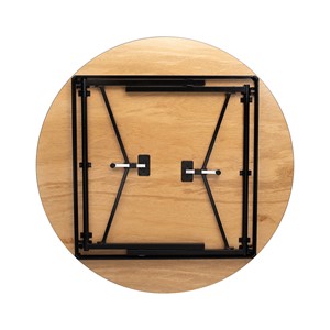 Round Max Seating Folding Table w/ Particleboard Core & T-Mold Edge Band (60" Diameter)