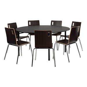 Round Max Seating Folding Table w/ Particleboard Core & T-Mold Edge Band (60" Diameter)