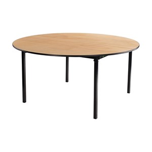 Round Max Seating Folding Table w/ Particleboard Core & T-Mold Edge Band (60" Diameter)