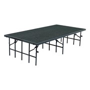 Single-Height Portable Stage & Seated Riser Section w/ Carpet Deck