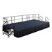 Rectangle Portable Stage Set w/ Carpet Deck & Accessories