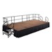 Rectangle Portable Stage Set w/ Hardboard Deck & Accessories