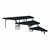 Pie-Shaped Riser Set w/ Carpet Deck - Three Levels - Black