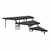 Pie-Shaped Riser Set w/ Carpet Deck - Three Levels - Gray