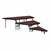 Pie-Shaped Riser Set w/ Carpet Deck - Three Levels - Red