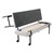 Transport Straight Choral Risers w/ Carpet Deck - Straight (6' L x 24" H) - Folding process shown