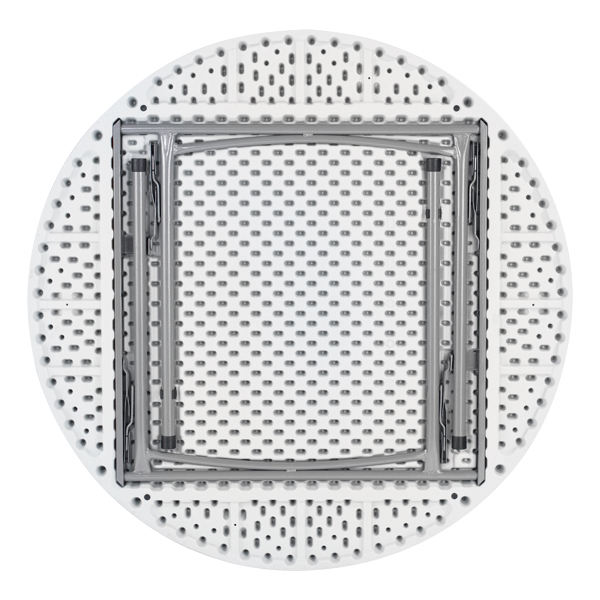 Round Plastic Top Folding Table (Shown w/ legs folded)