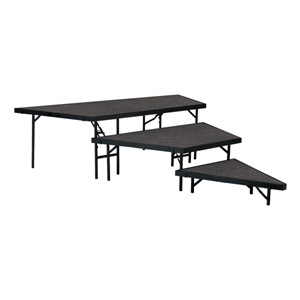 Pie-Shaped Riser Unit w/ Carpet Deck