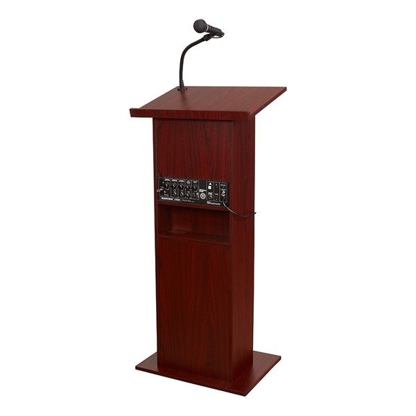 Power Plus Floor Lectern w/ Wireless Mic