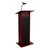 Power Plus Floor Lectern w/ Wireless Headset Mic - Mahogany