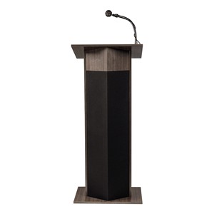 Power Plus Floor Lectern w/ Wireless Mic