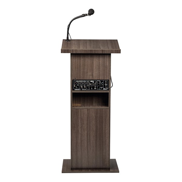 Power Plus Floor Lectern w/ Wireless Mic