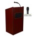 Aristocrat Floor Lectern w/ Wireless Handheld Mic - Mahogany