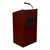 Aristocrat Floor Lectern w/ Wireless Handheld Mic - Mahogany - Back