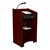 Aristocrat Floor Lectern w/ Wireless Handheld Mic - Medium Oak