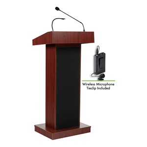Orator Floor Lectern w/ Wireless Mic