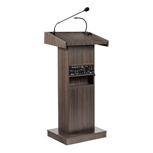 Orator Floor Lectern w/ Wired Mic