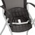 Nesting Chair w/ Black Mesh Seat & Back, Silver Frame - Folded