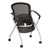 Nesting Chair w/ Black Mesh Seat & Back, Silver Frame - Folded