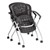 Nesting Chair w/ Black Mesh Seat & Back, Silver Frame - Nesting