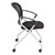 Nesting Chair w/ Black Mesh Seat & Back, Silver Frame